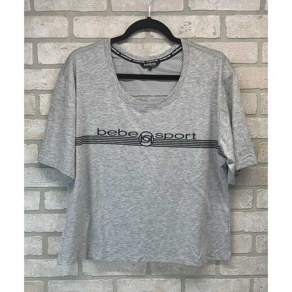 BEBE SPORT Tops - Bebe Sport Loose Crop Style Activewear Top Size X-Large